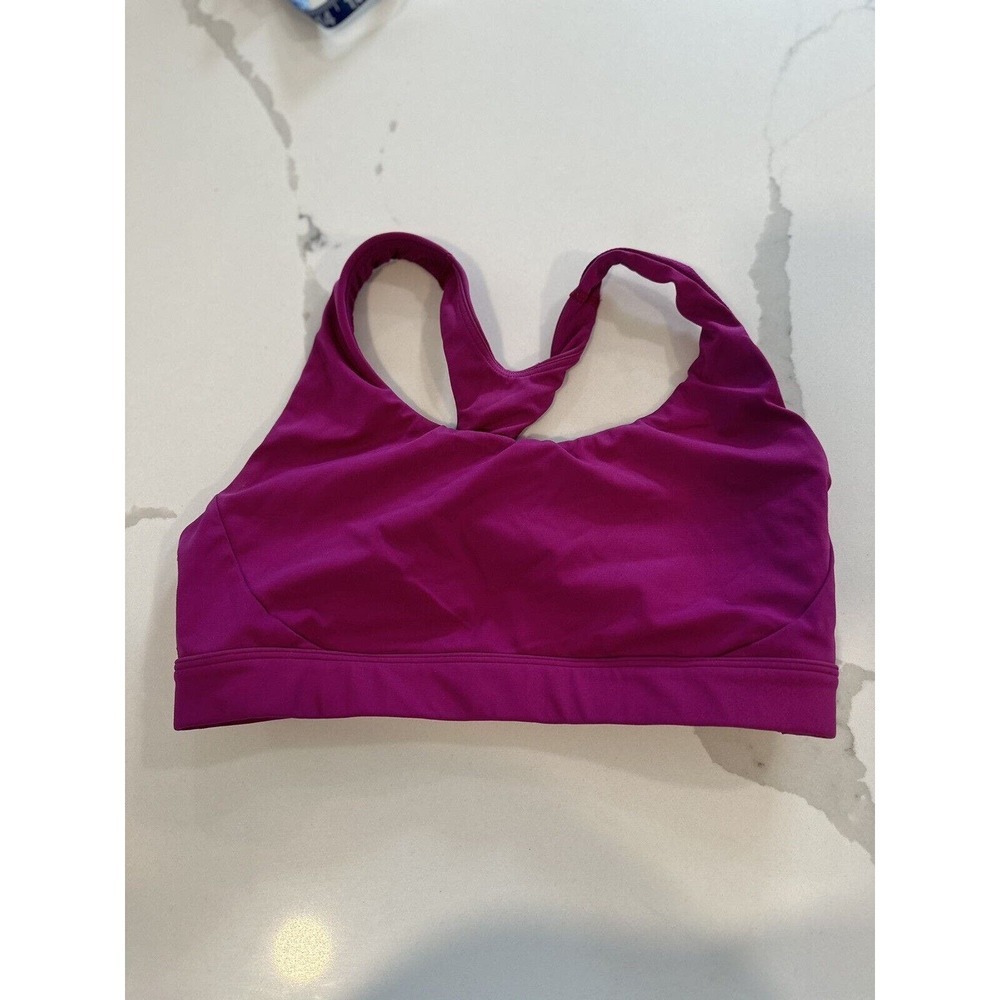 Womens Athleta sz Small Sports bra #G0173 No Pads Beautiful Magenta‎ Color